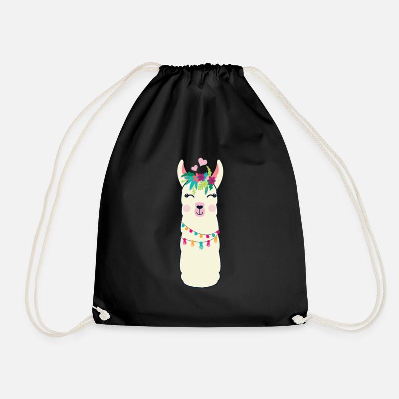 Lama - Turnbeutel - Schwarz