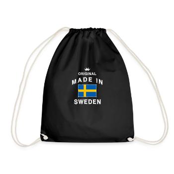 Suède Suédois Made in Sweden Naissance bébé - Sac de sport léger - noir - Devant