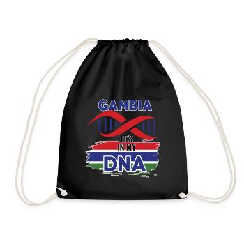 Gambia ist in meiner DNA - Turnbeutel - Schwarz - Vorne