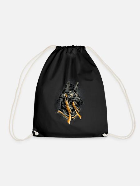 Anubis Ägyptisch Gott Gottheit Geschenk - Turnbeutel - Schwarz