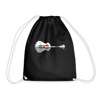 Nature Guitar Gift Guitarist - Drawstring Bag - black - Front