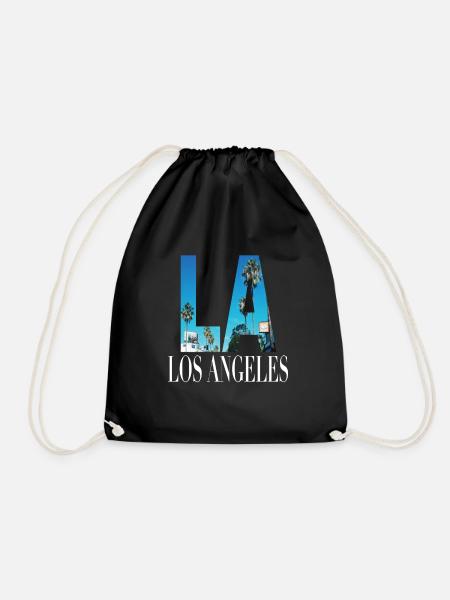 La Los Angeles Kalifornien Westküste Amerika Usa - Turnbeutel - Schwarz