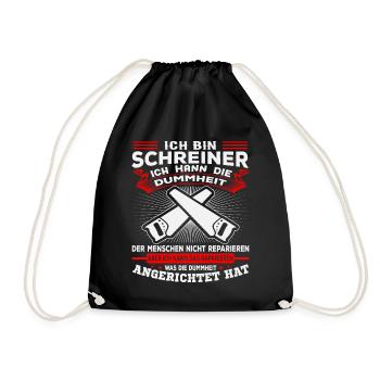 ICH BIN SCHREINER - Turnbeutel - Schwarz - Vorne