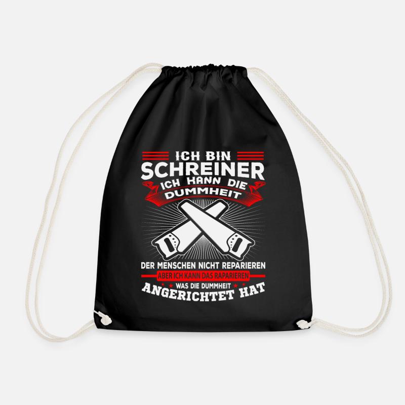 ICH BIN SCHREINER - Turnbeutel - Schwarz