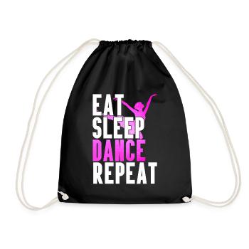 Food Sleep Dance Repetition - Drawstring Bag - black - Front
