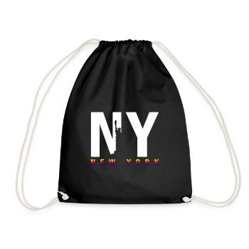 New York - Turnbeutel - Schwarz - Vorne