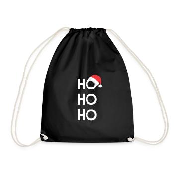 Bonnet de Noel HoHoHo - Sac de sport léger - noir - Devant