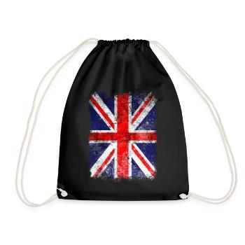Drapeau britannique. Drapeau Union Jack fier. Cool britannique - Sac de sport léger - noir - Devant