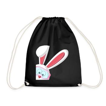 Skiing Bunny Skiing Skiing Apres Skiing - Drawstring Bag - black - Front