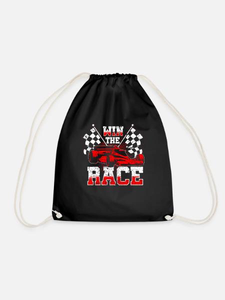 Racing racer sports car car racing - Drawstring Bag - black