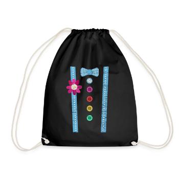 Clown Costume - Drawstring Bag - black - Front