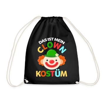 Karneval Clown Karnevalparty - Turnbeutel - Schwarz - Vorne
