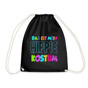 Hippie Kostüm - Turnbeutel - Schwarz - Vorne