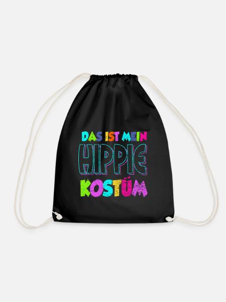 Hippie Kostüm - Turnbeutel - Schwarz