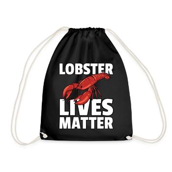 Homard homard écrevisse cancer crabe - Sac de sport léger - noir - Devant