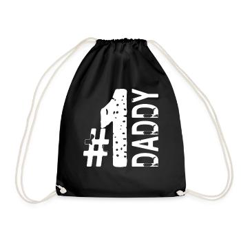 Father Day Best Daddy Ever - Drawstring Bag - black - Front