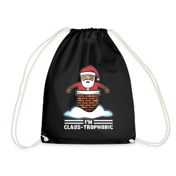 Weihnachtsmann Schornstein Im Claus-trophobic - Turnbeutel - Schwarz - Vorne