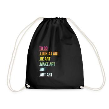 Art - Kunst - Cooler Lustiger Künstler Spruch - Turnbeutel - Schwarz - Vorne