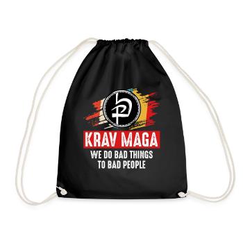 Krav Maga - Drawstring Bag - black - Front