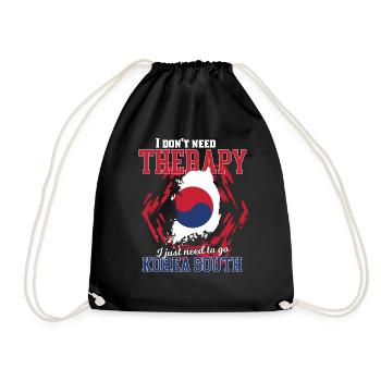 Je n'ai pas besoin de thérapie - Corée du Sud - Sac de sport léger - noir - Devant