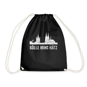 Köln Skyline - Turnbeutel - Schwarz - Vorne