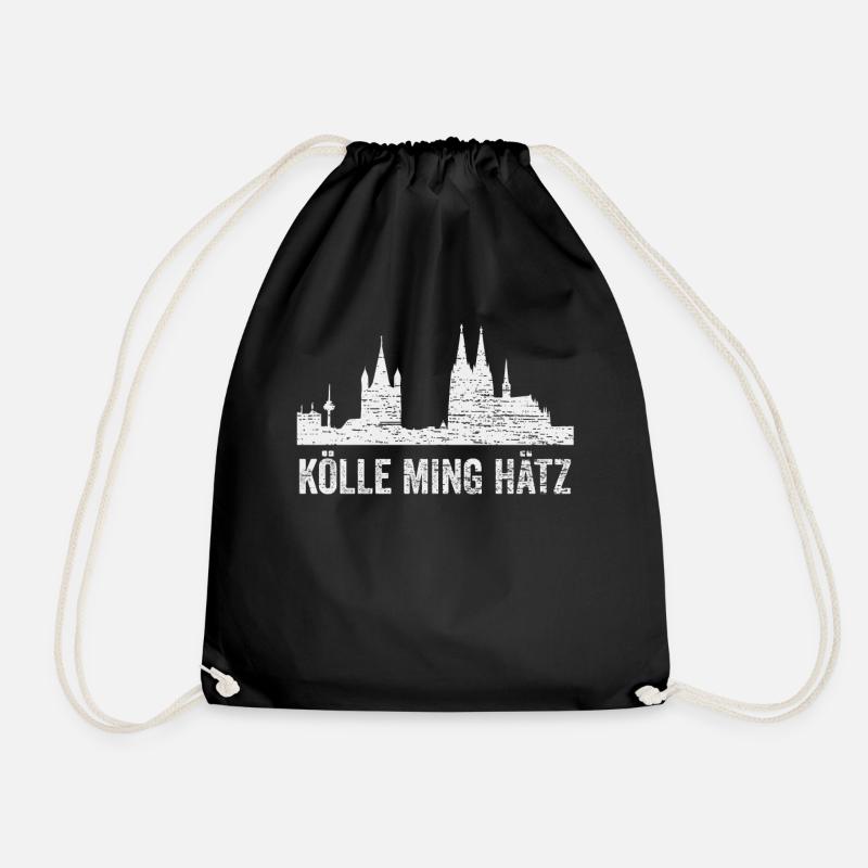 Köln Skyline - Turnbeutel - Schwarz