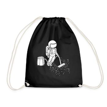 Astronaut Astronaut Space Galaxy - Drawstring Bag - black - Front