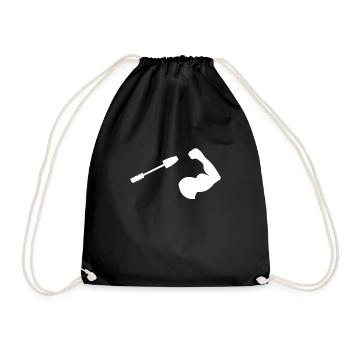 fitness - Drawstring Bag - black - Front