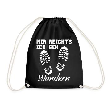 MIR REICHTS ICH GEH WANDERN. - Turnbeutel - Schwarz - Vorne
