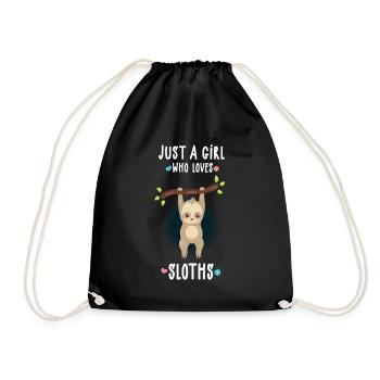 Fille paresseuse - Sac de sport léger - noir - Devant