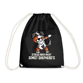 Australian Shepherd Geschenk Lustig - Turnbeutel - Schwarz - Vorne