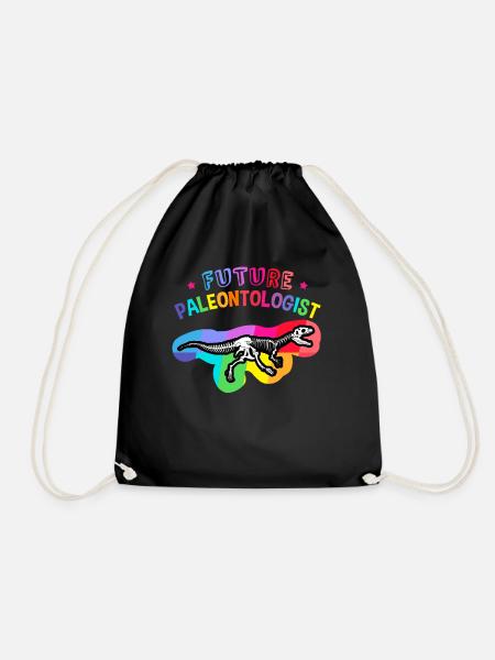 Future paleontologist - Drawstring Bag - black