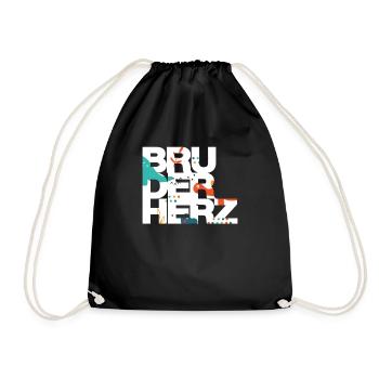Bruderherz Bester Bruder der Welt Geschenkidee - Turnbeutel - Schwarz - Vorne