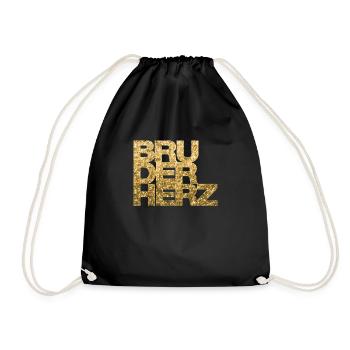 Bruderherz Bester Bruder der Welt Geschenkidee - Turnbeutel - Schwarz - Vorne
