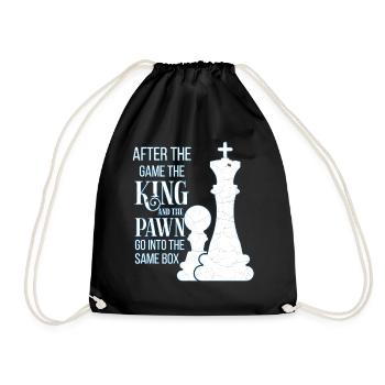 chess - Drawstring Bag - black - Front