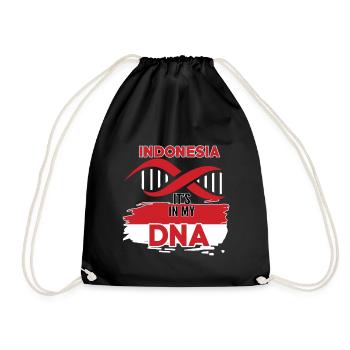 Indonesia is in my DNA - Drawstring Bag - black - Front