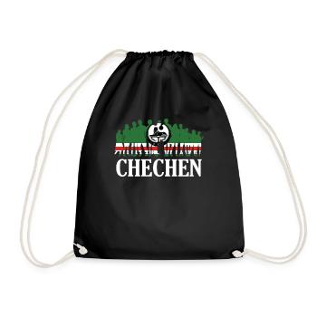 Chechnya People, Chechnyan Roots, Chechen Flag - Turnbeutel - Schwarz - Vorne