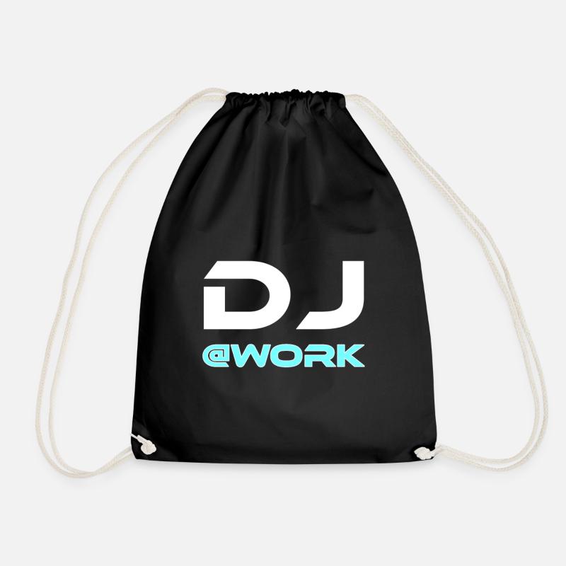 DJ at work - Turnbeutel - Schwarz