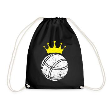 Boule ball - Drawstring Bag - black - Front