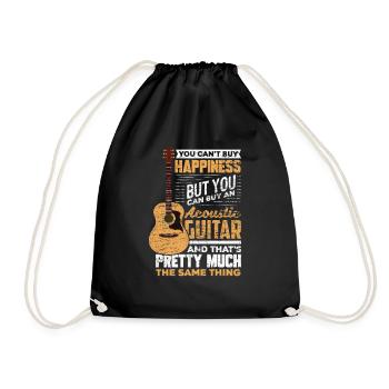 Guitare acoustique guitare - Sac de sport léger - noir - Devant