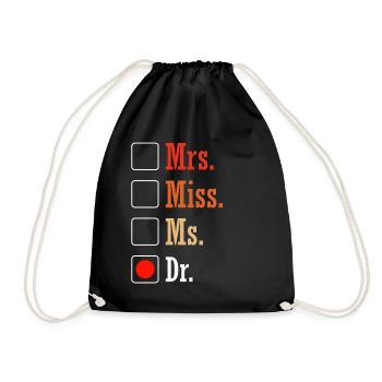 Chemise de répertoire de titre de doctorant drôle - Sac de sport léger - noir - Devant