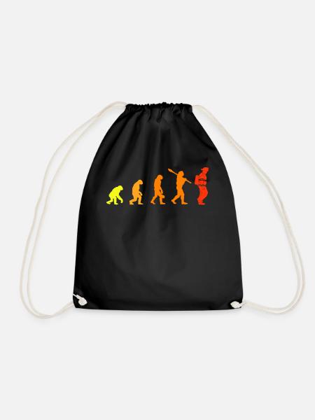 Feuerwehr Evolution - Feuerwehrmann Feuerwehrfrau - Turnbeutel - Schwarz