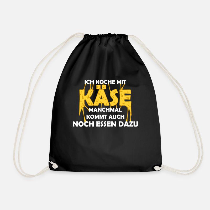 Ich Koche Mit Käse - Turnbeutel - Schwarz