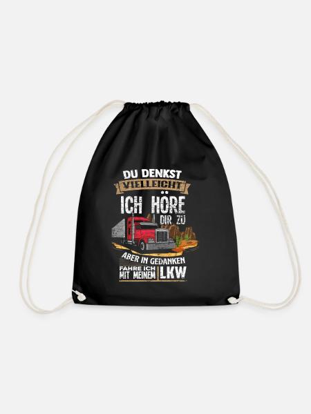 Truck driver - Drawstring Bag - black