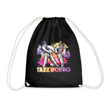 Taekwondo Taekwondo Bunt - Turnbeutel - Schwarz - Vorne