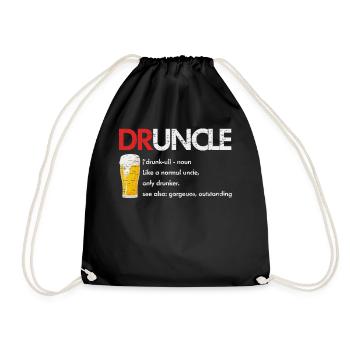 Oncle parrain parrain de boire de la bière - Sac de sport léger - noir - Devant
