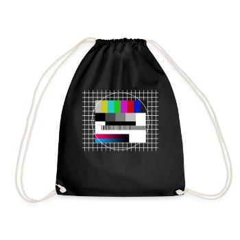 Modèle de test des années 90 télévision TV rétro - Sac de sport léger - noir - Devant