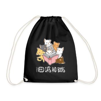 Chat Livre Lecture Rat animal de compagnie Mieze cadeau - Sac de sport léger - noir - Devant