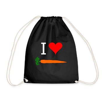 J'AIME LA CAROTTE - Sac de sport léger - noir - Devant