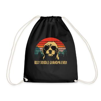 meilleur papy doodle jamais - Sac de sport léger - noir - Devant